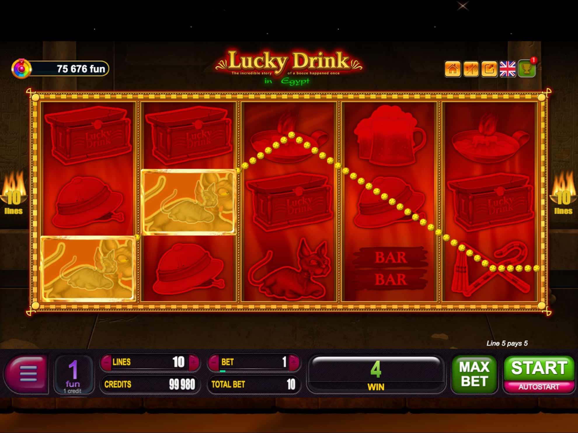 Lucky Drink In Egypt игровой автомат от Belatra - Gambl.com