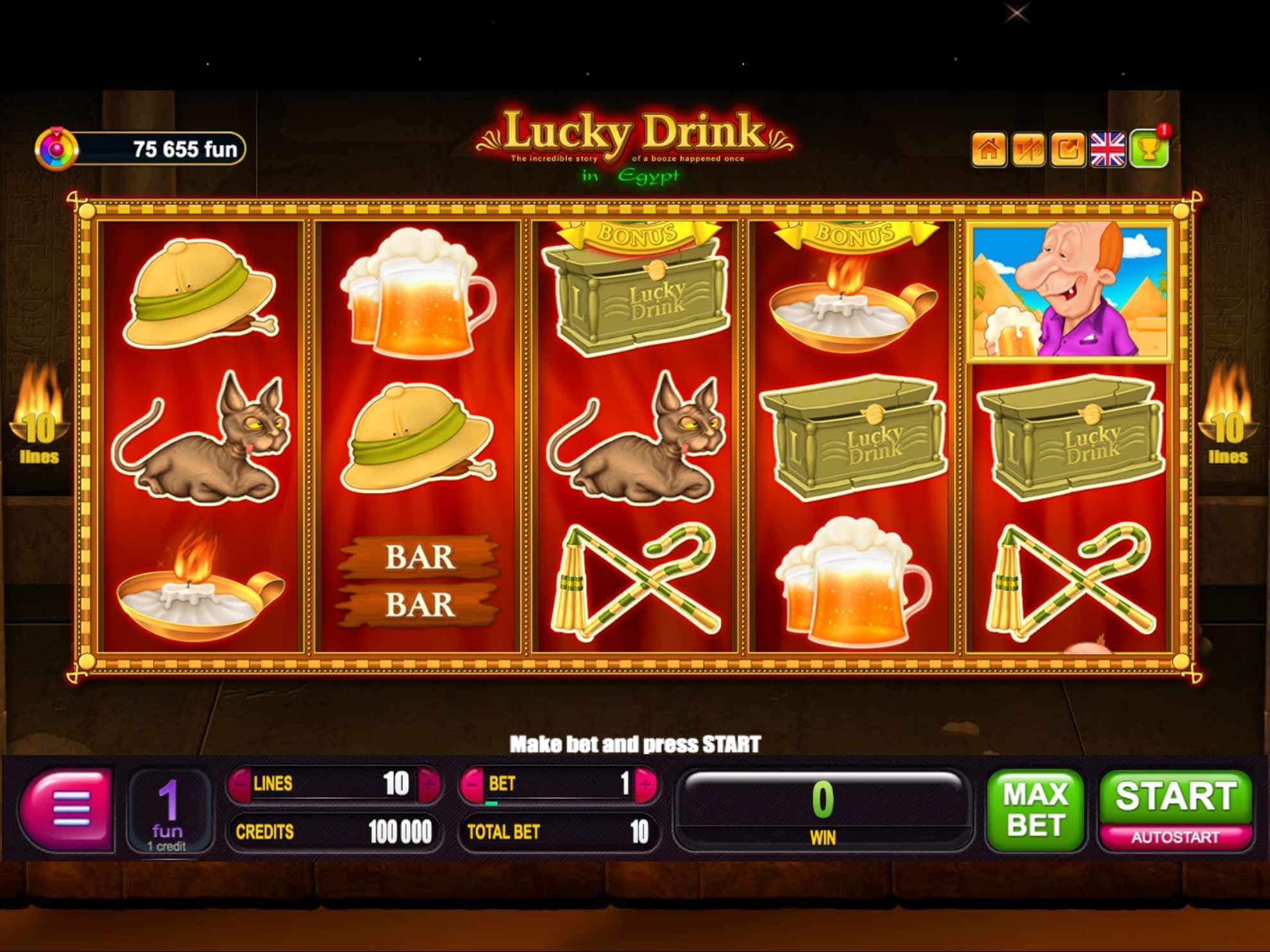 Lucky Drink In Egypt игровой автомат от Belatra - Gambl.com