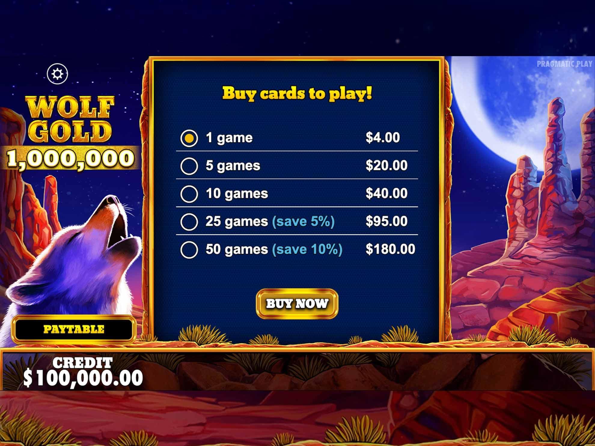 Wolf Gold Scratchcard игровой автомат от Pragmatic Play - Gambl.com